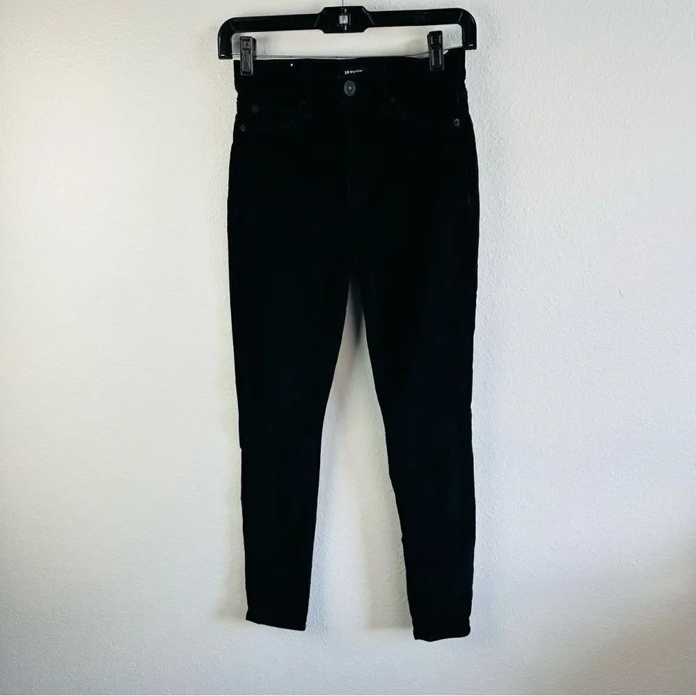 Hudson Barbara High Rise Velvet Ankle Super Skinny Jeans Size 25